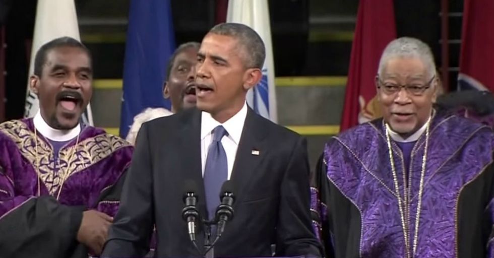 Watch President Obama’s Moving Rendition of “Amazing Grace”
