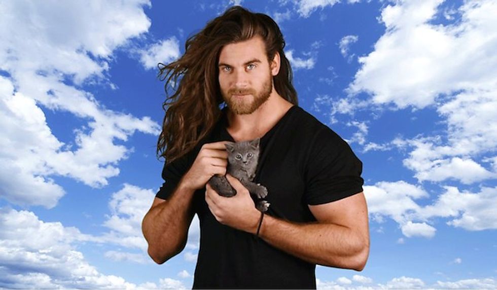 Handsome Bros Pose with Kittens to Encourage Animal Adoption