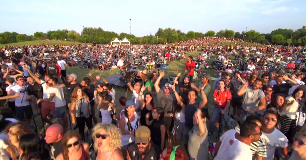 Small Italian Town Gives Epic Performance Trying to Get Foo Fighters' Attention