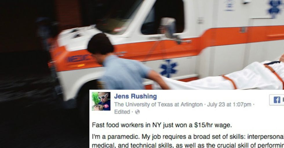 Paramedic Shares Awesome Facebook Post About Minimum Wage Increase