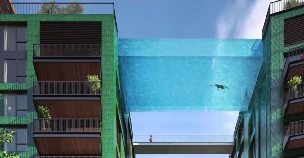 New Sky Pool Lets You Swim 115 Feet Above London