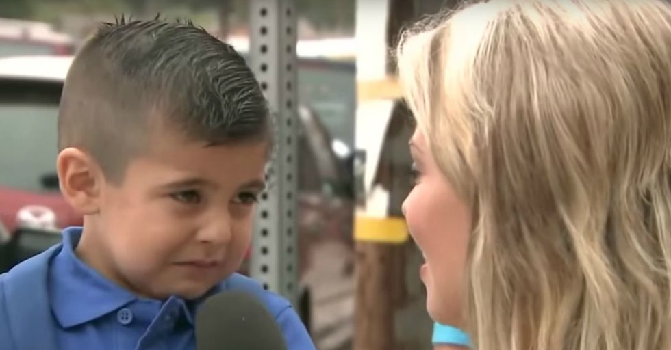 Reporter Asks Kid the Wrong Question on His First Day of School