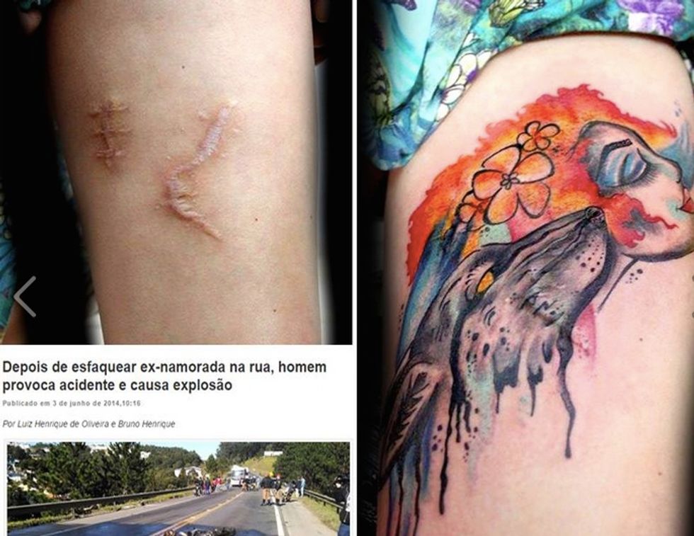 Artist Gives Powerful Tattoos to Domestic Violence Survivors