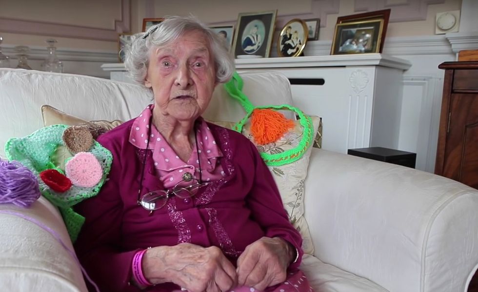 104-Year-Old Yarn-Bomber is the “World’s Oldest Street Artist”