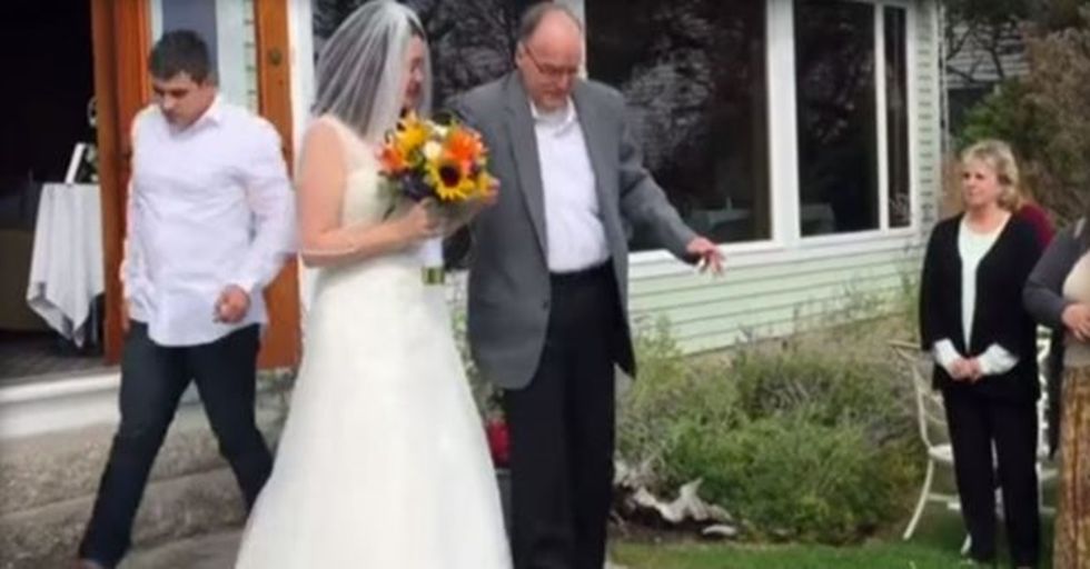 Wheelchair-Bound Father Learned to Walk So He Could Walk His Daughter Down the Aisle