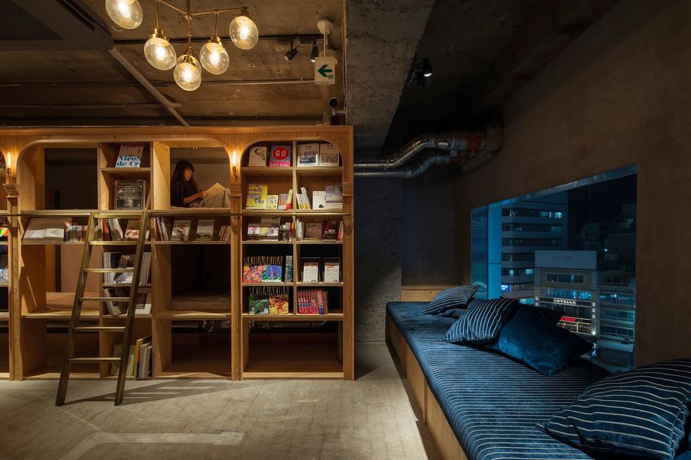 Spend the Night in This Cozy Bookstore-Themed Japanese Hotel
