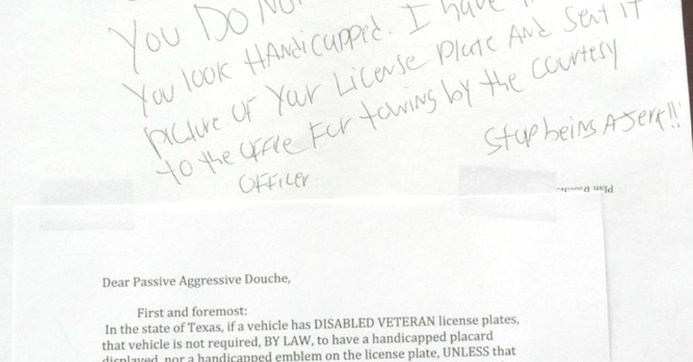 Angry Driver Questions the Wrong Veteran for Parking in Accessible Parking Spot