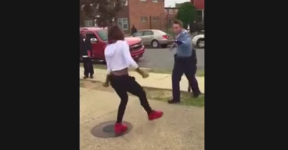 Cop’s Attempt to Disperse Group of Teens Ends Spectacularly