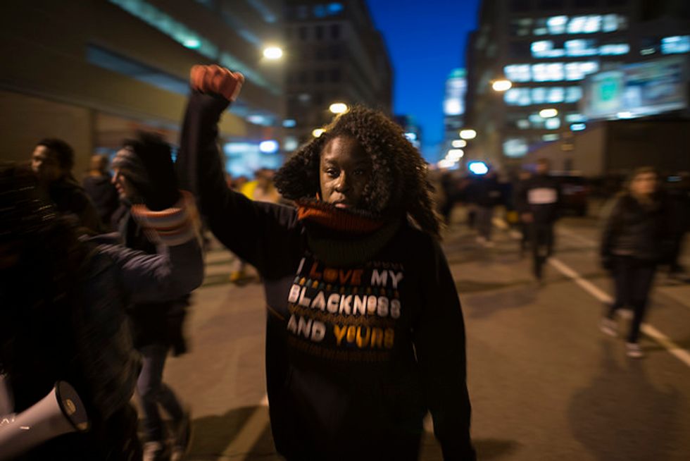 A Tense, Determined Night in Minneapolis After Protest Shooting