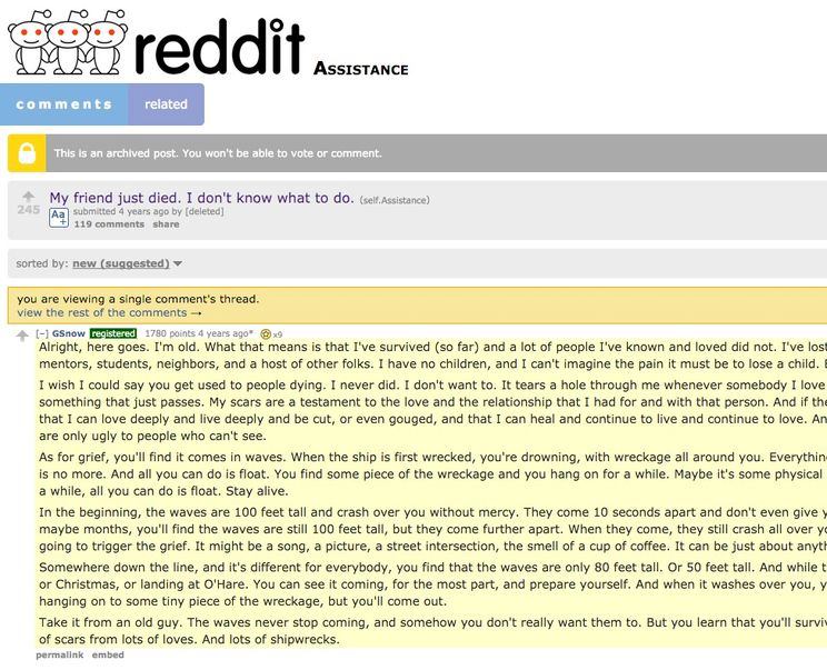 Response To Person Grieving For Friend Might Be Best Internet Comment Of All Time Good Response To Person Grieving For Friend Might Be Best Internet Comment Of All Time Good