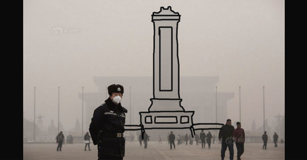 Beijing’s Smog Problem Is So Bad, Social Media Users Have to Outline Landmarks