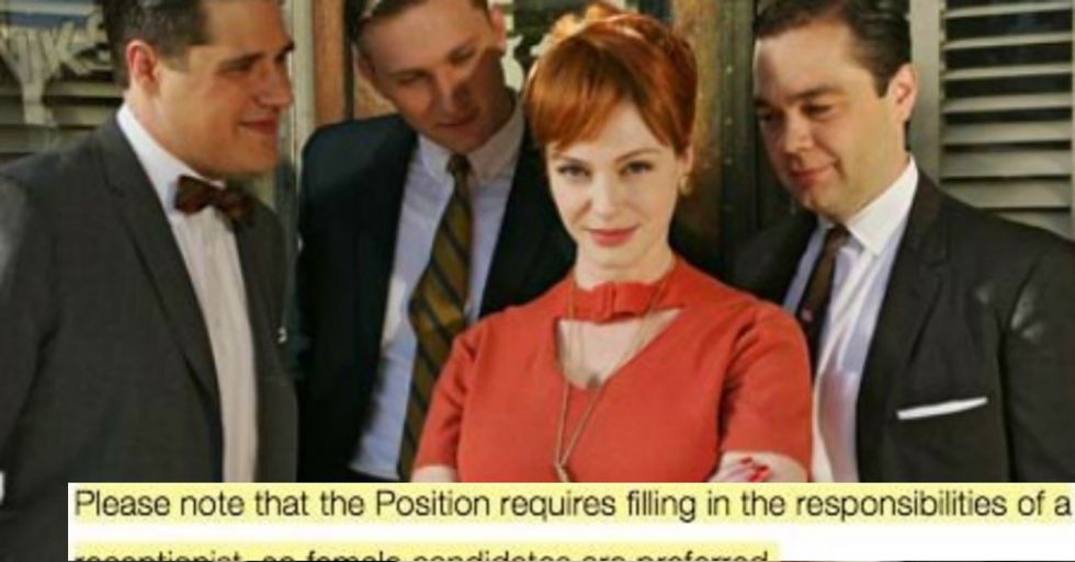 Sexist Job Posting Calls for Receptionist Duties: ‘Female Candidates Preferred’