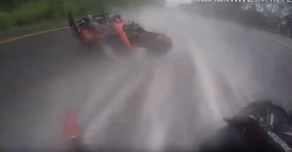 Terrifying Motorcycle Accident Is Also Incredibly Romantic