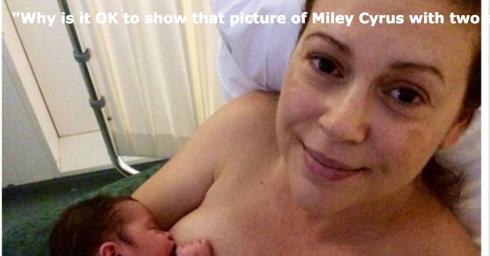 Alyssa Milano Schools Breastfeeding Shamers