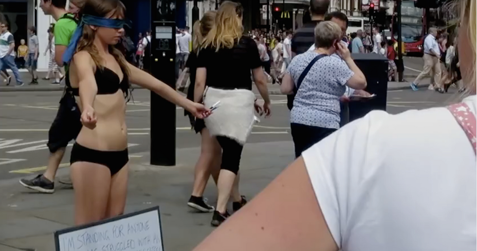 She Offered Her Body as a Canvas for Passing Strangers to Make a Point. It Worked Beautifully