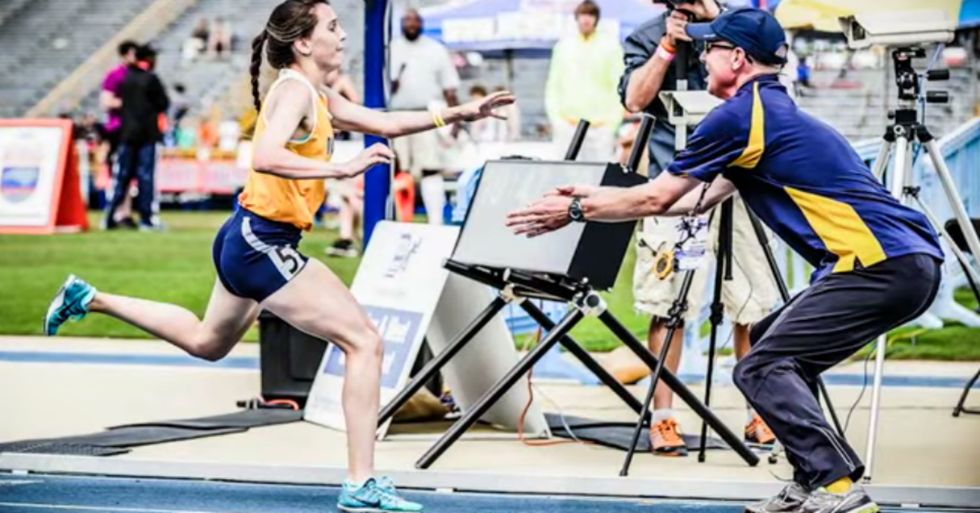 When She Hit the Finish Line, Her Coach Had to Catch Her in His Arms—Every Time