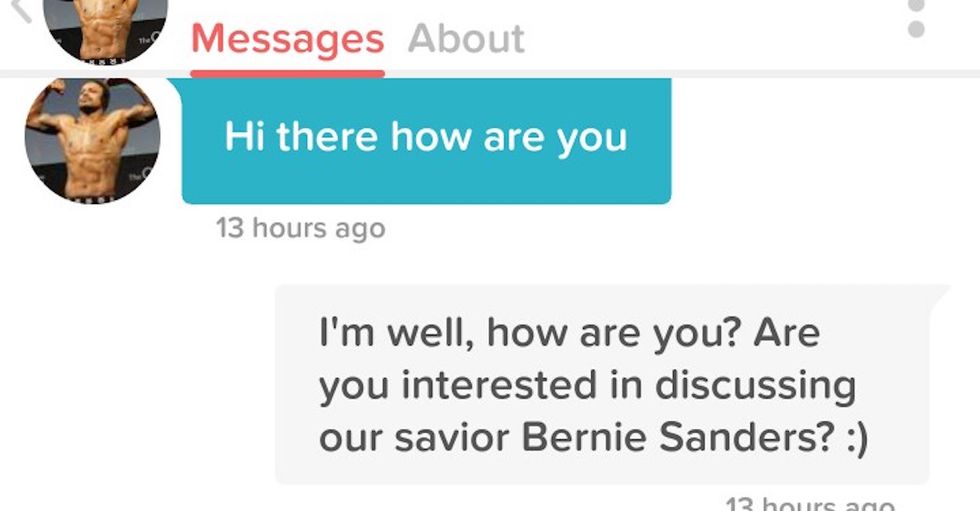 Some Women Are Campaigning for Bernie on Tinder