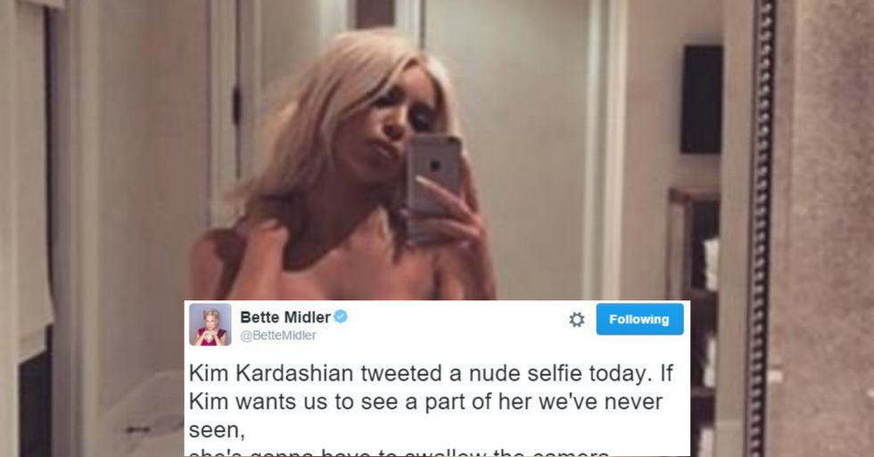 Bette Midler Tweets Response to Kim Kardashian’s Nude Selfie