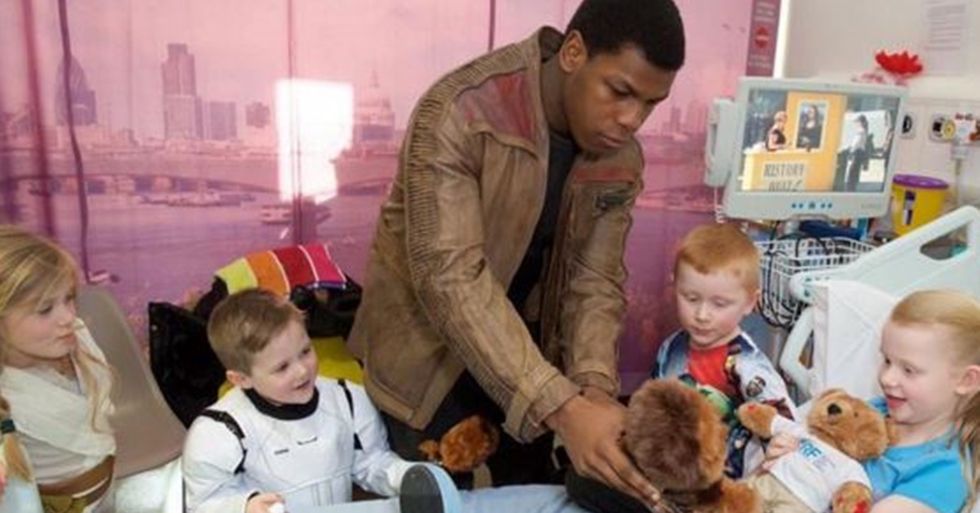 John Boyega Visits the London Royal Hospital