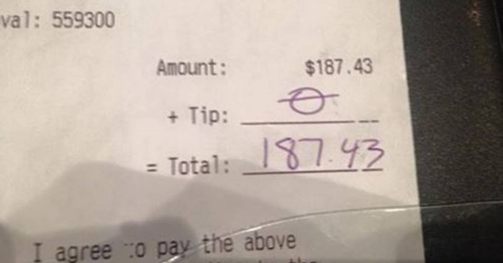 Server’s response to getting a $0 tip is something everyone should see
