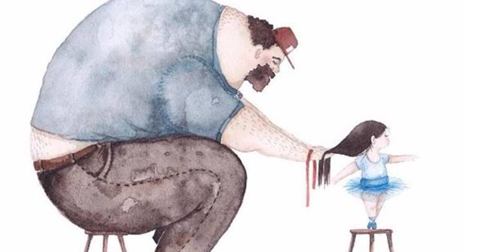 Artist Creates Beautiful Paintings About The Relationship Between A Father and Daughter