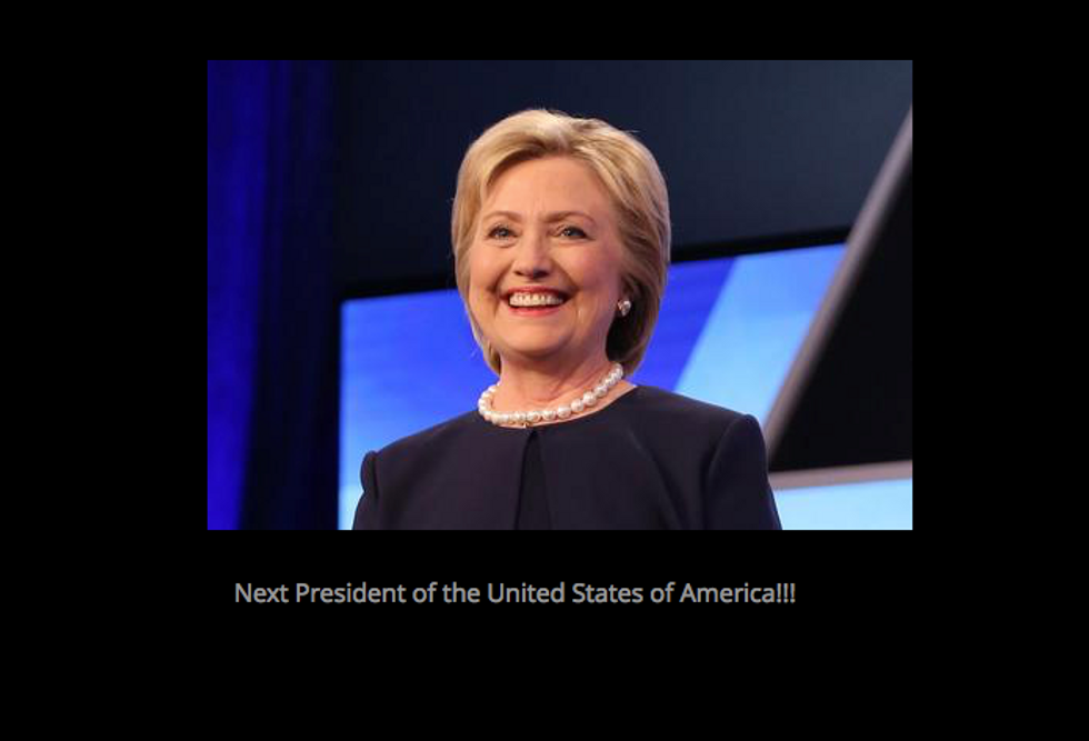 That Was Quick: Ted Cruz Site Says Hillary Clinton Will Be The Next U.S. President