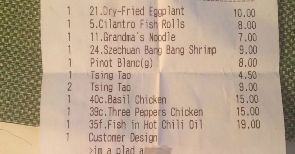 Waiters wrote mean insults about their customers on the check — but then forgot to delete it
