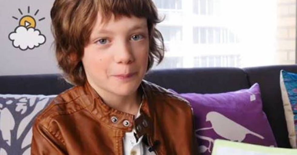 Eight-Year-Old Boy Dresses As A Girl On Opposite Day