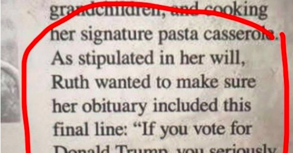 Grandmother’s Hilarious Obituary Insult Goes Viral And Sets Off Political Debate