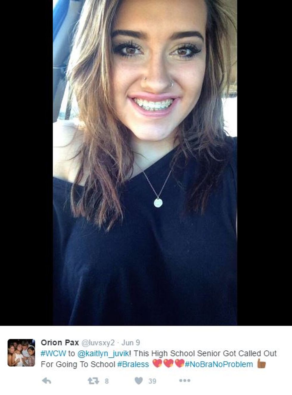 Students Stage Braless Protest In Support Of Classmate