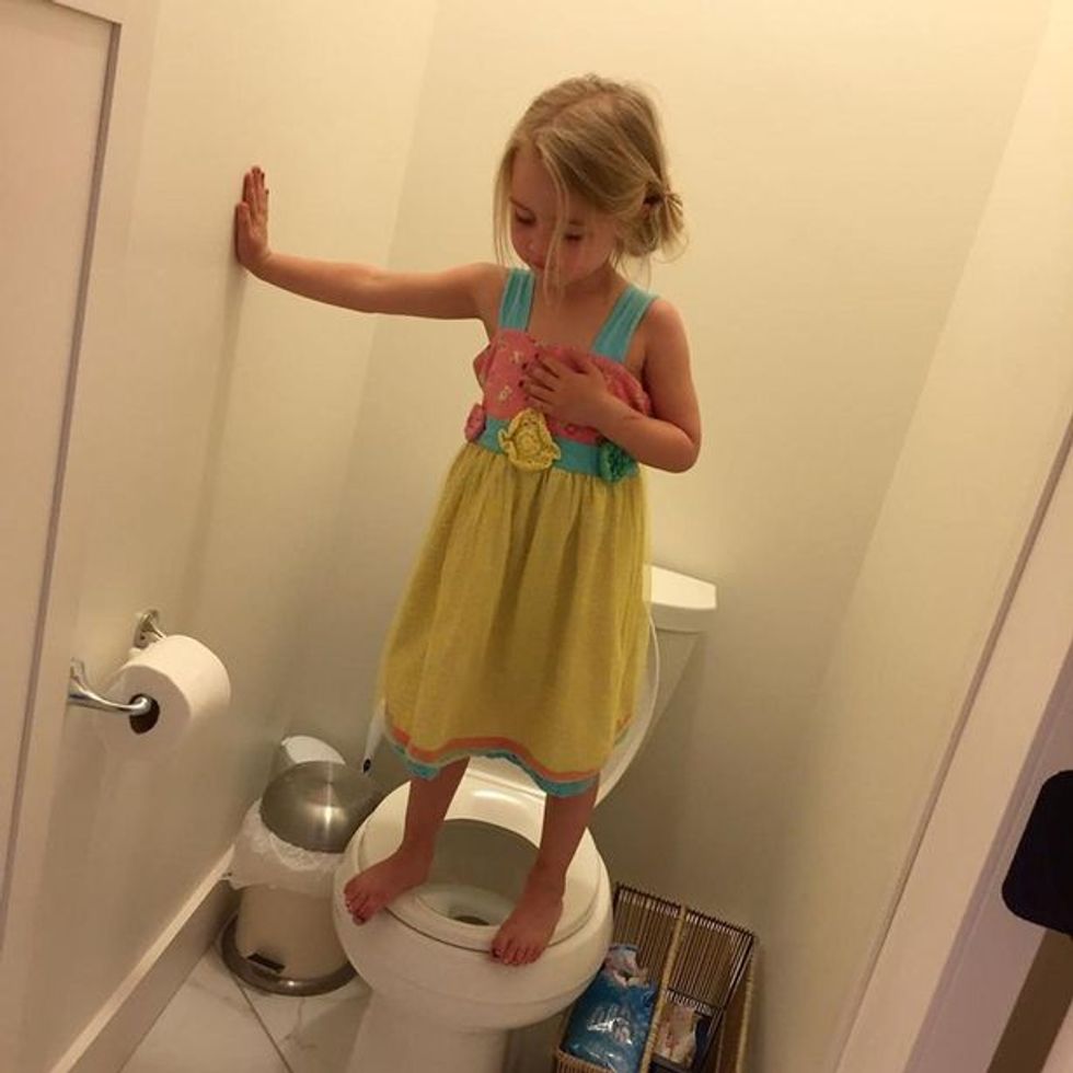 Mom breaks down realizing her daughter was practicing lockdown drill in ‘cute’ bathroom picture.