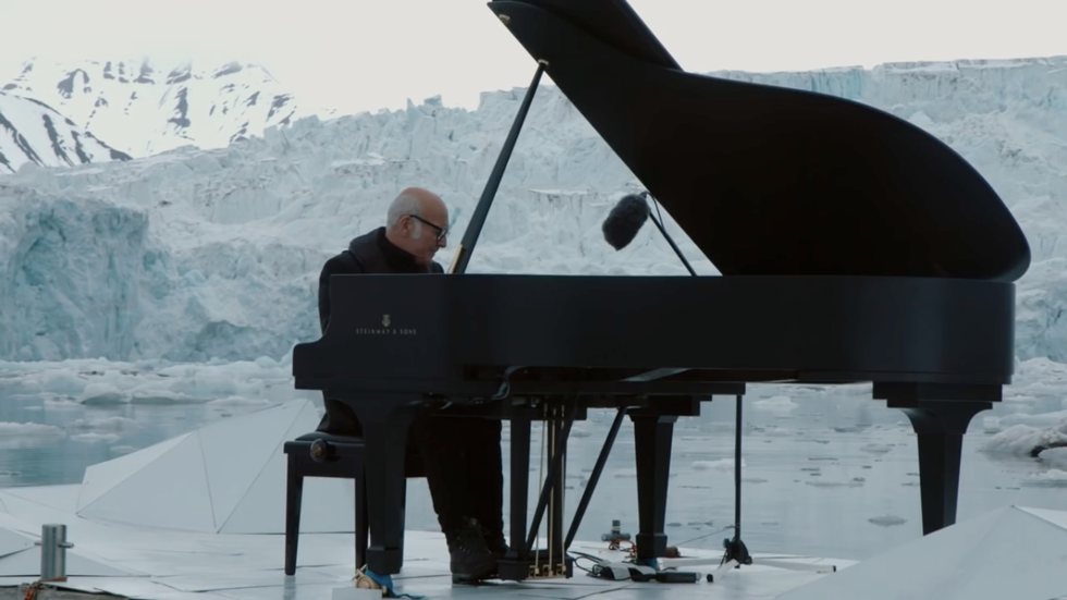 Acclaimed Pianist Performs Live As An Arctic Shelf Collapses In Front Of Him