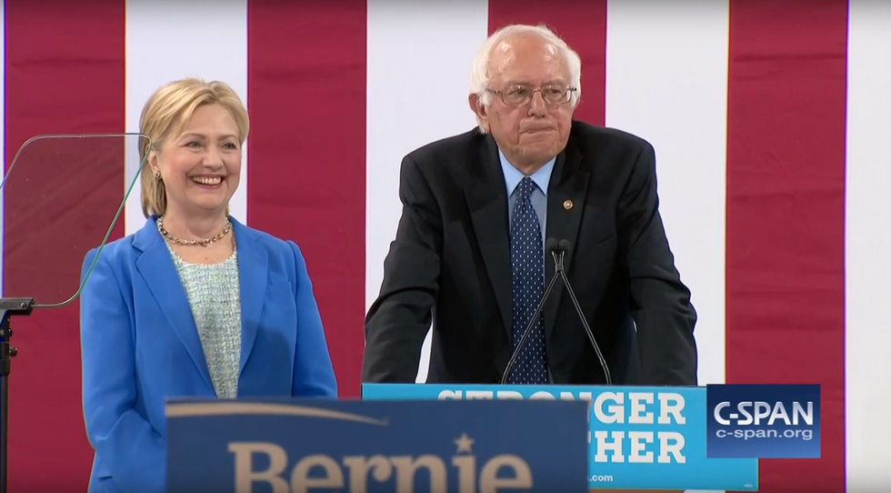 Bernie Sanders Gave His Best Impression Of A Hillary Clinton Endorsement Today