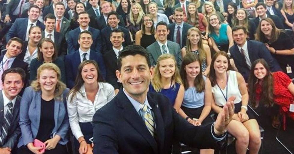 Paul Ryan Proves #GOPSoWhite With Intern Selfie