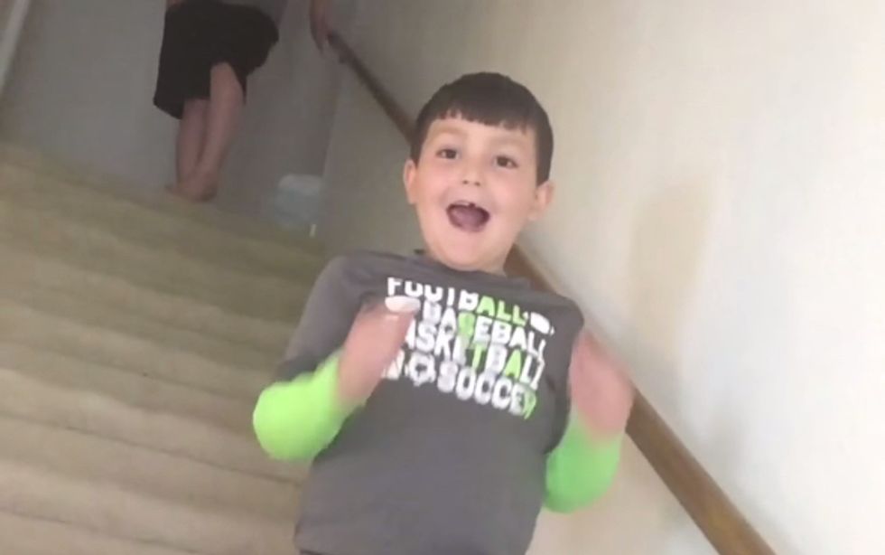 The Only Thing Better Than This 7-Year-Old Beating Cancer Is His Reaction