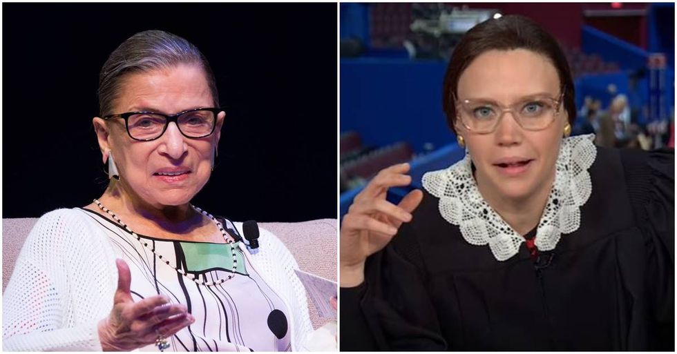 Kate McKinnon Impersonates Ruth Bader Ginsburg at the RNC Convention