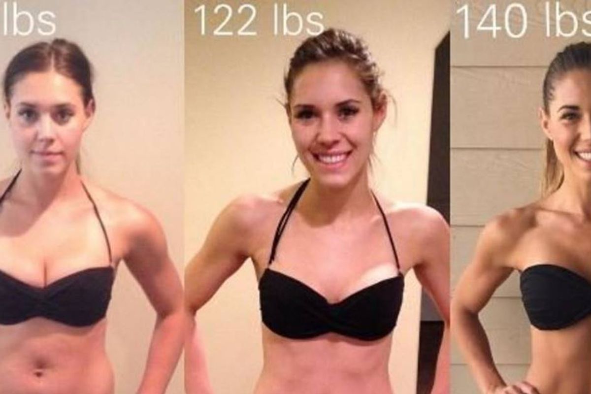 Kelsey Wells’ side-by-side photos prove that weight doesn’t equal health