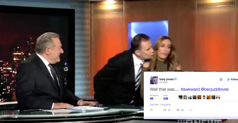 Anchor Weirdly Tries To Kiss Co-Worker On Air And Gets Shut Down