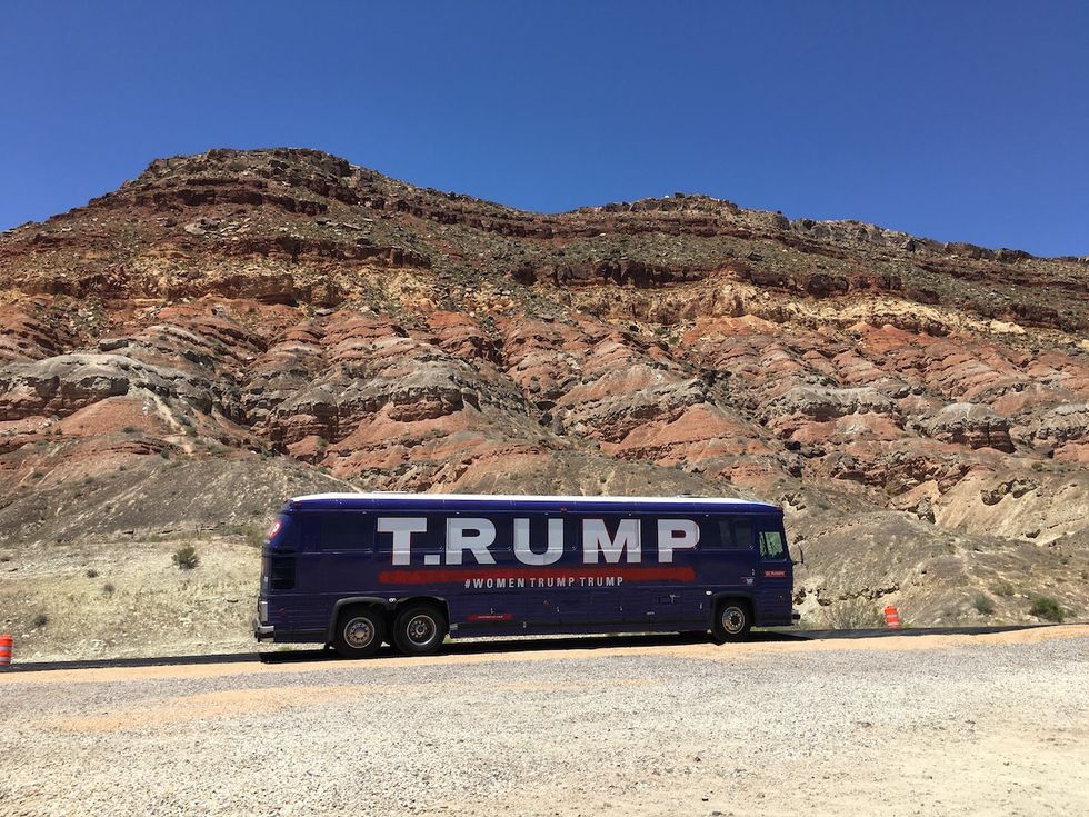 Meet The Anti-Trump Artists Driving His Campaign Bus Around the Country