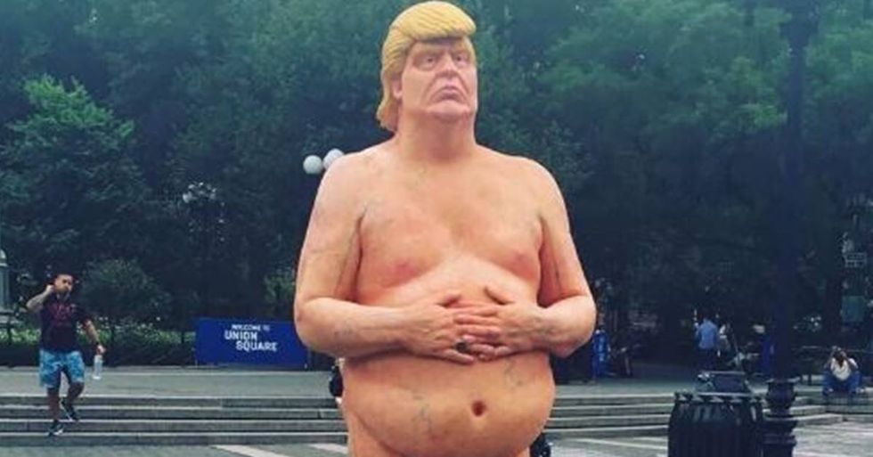 Artist Collective Mocks Trump By Erecting Nude Statues Of Him Across The Country