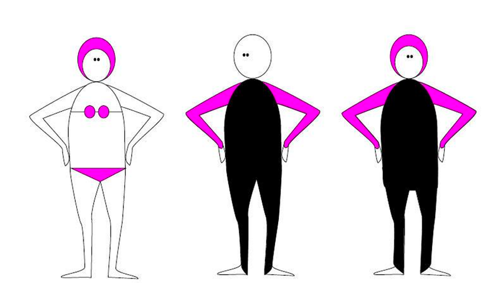 Artist Calls Out The Hypocrisy Of The Burkini Ban With One Perfect Drawing