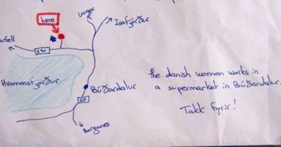 Icelandic Post Office Delivers A Letter With A Map Instead Of An Address