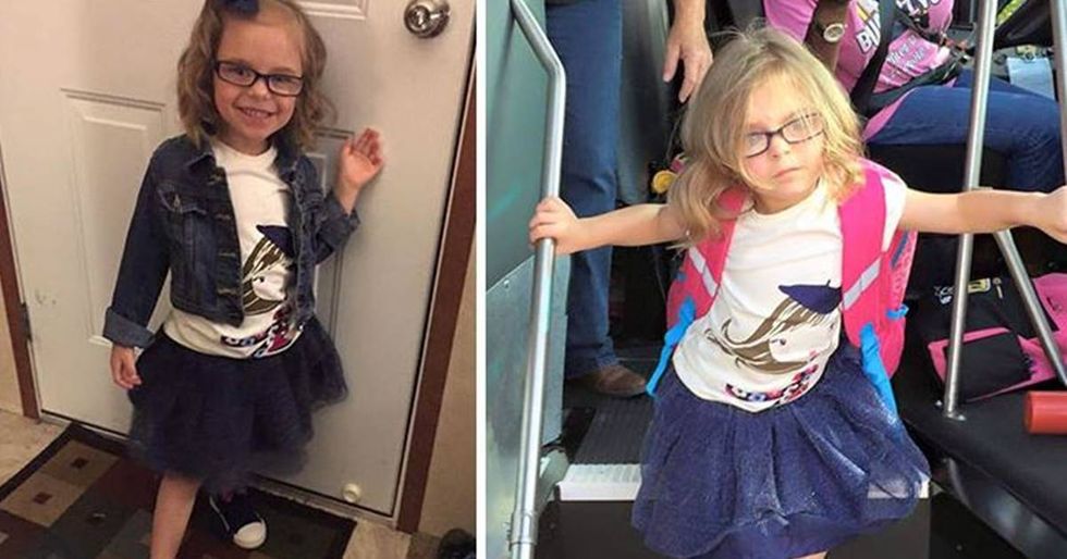 Parents Share Before-And-After Shots Of Their Kids On The First Day Of School