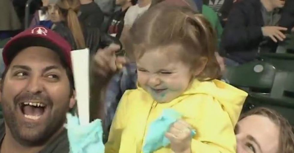 Little Girl Goes Crazy After For Her First Taste Of Cotton Candy