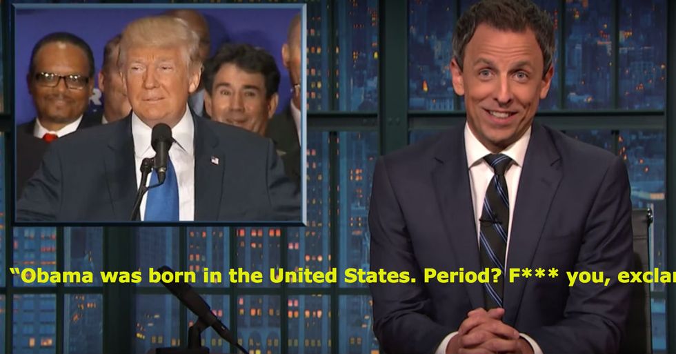Seth Meyers Absolutely Destroys Trump Over Birther Claims