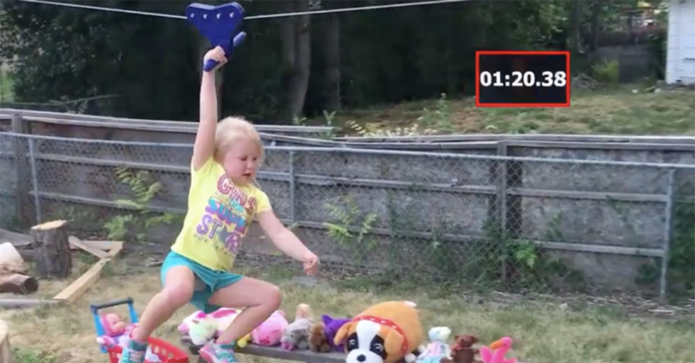 This Dad Built His Young Daughter An ‘American Ninja Warrior’ Course In Their Backyard