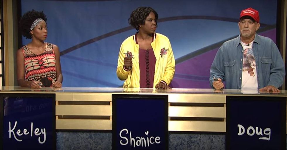Tom Hanks Portrays A Trump Supporter On ‘SNL’s’ ‘Black Jeopardy’