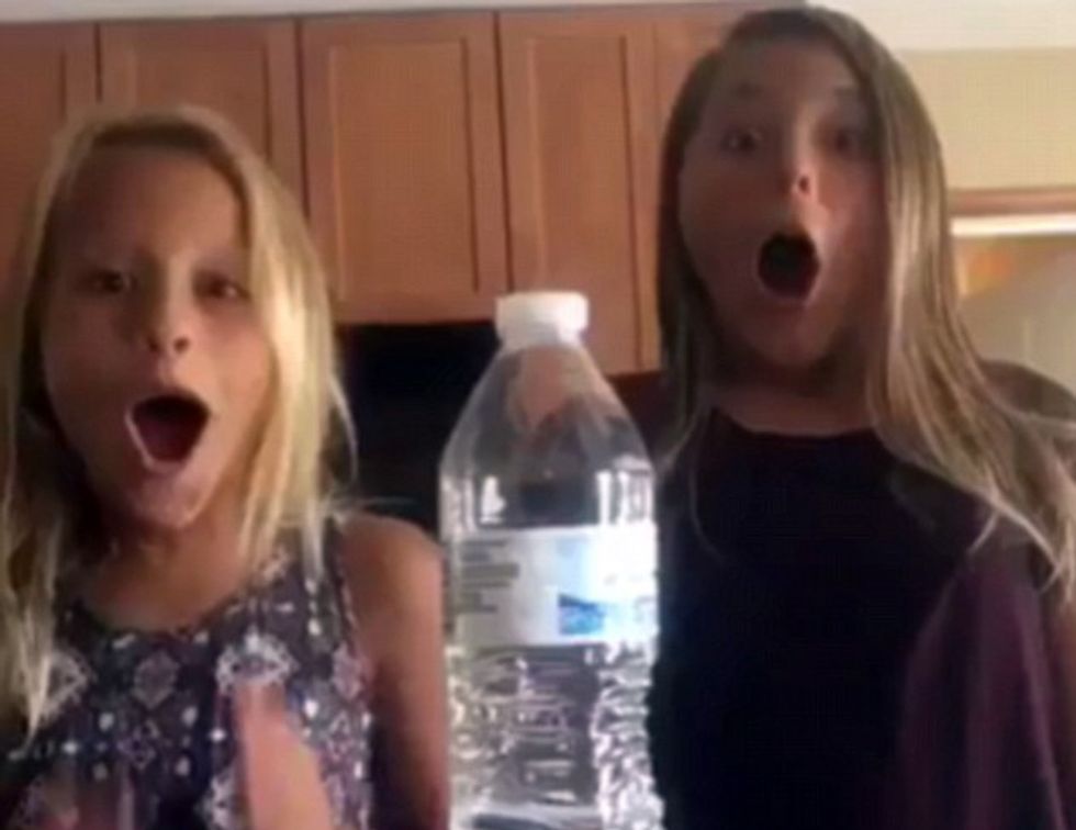 Random Act Of Sport: Girls Accidentally Pull Off Insane Water Bottle Flip