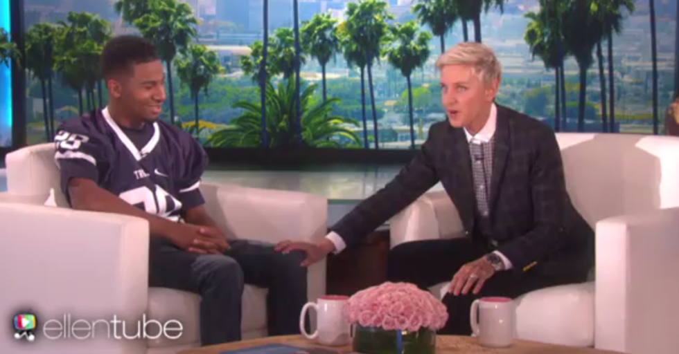 Deaf And Blind Football Player Appears On ‘Ellen’ To Learn He’s Going To Meet His Hero, Drew Brees