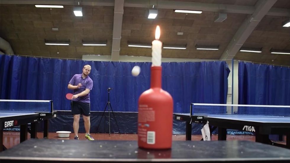 Shovels, Cups, And Frying Pans Are Fair Game In Absurd Ping Pong Trick Shot Video